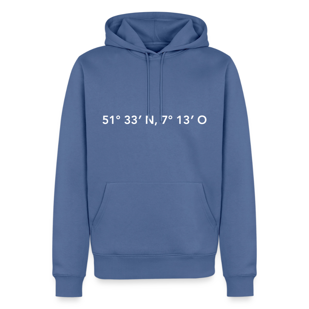 Hoodie Herne "GPS" Bright Edition - Taubenblau