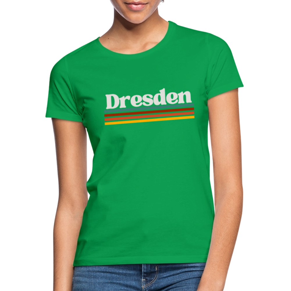 T-Shirt Ladies Dresden "Retro" - Kelly Green