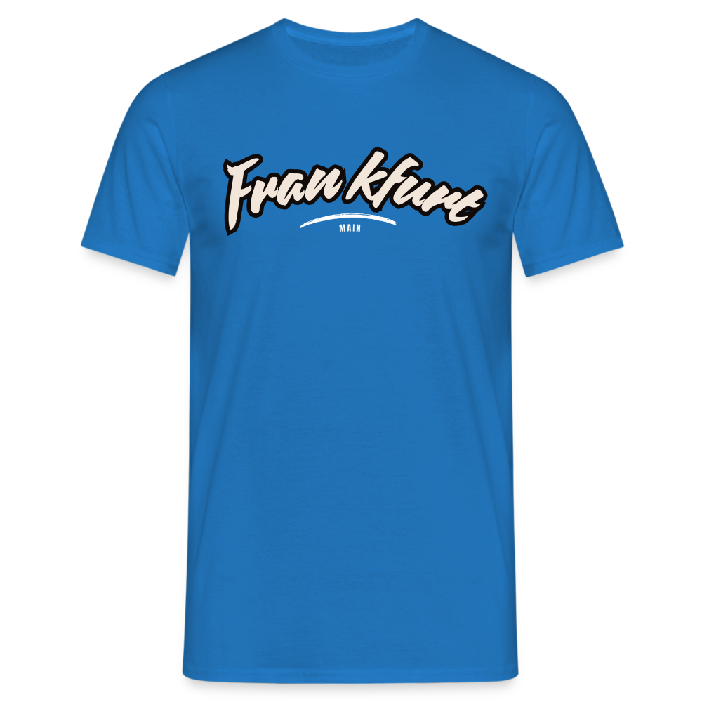 T-Shirt Frankfurt (Main) "Graffiti Tag White" - Royalblau