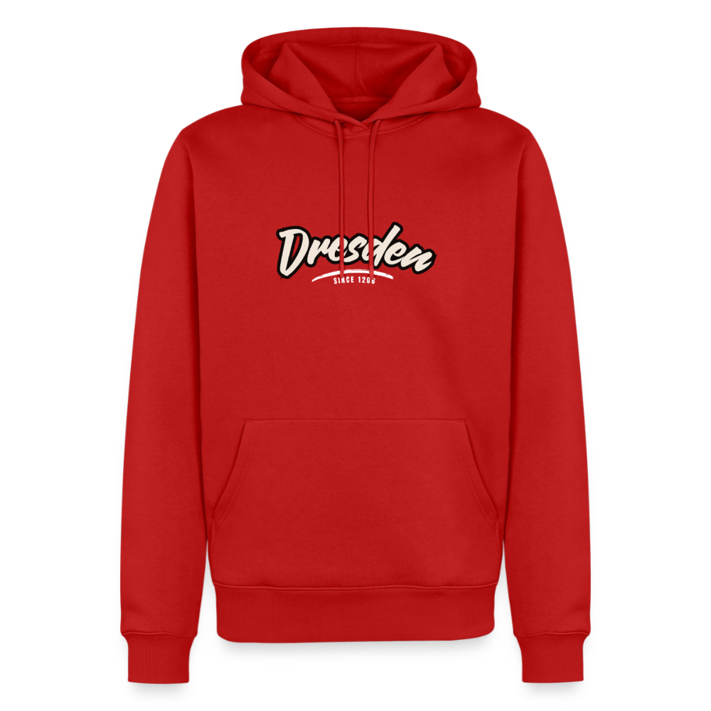 Hoodie Dresden "Graffiti Tag White" - Rot