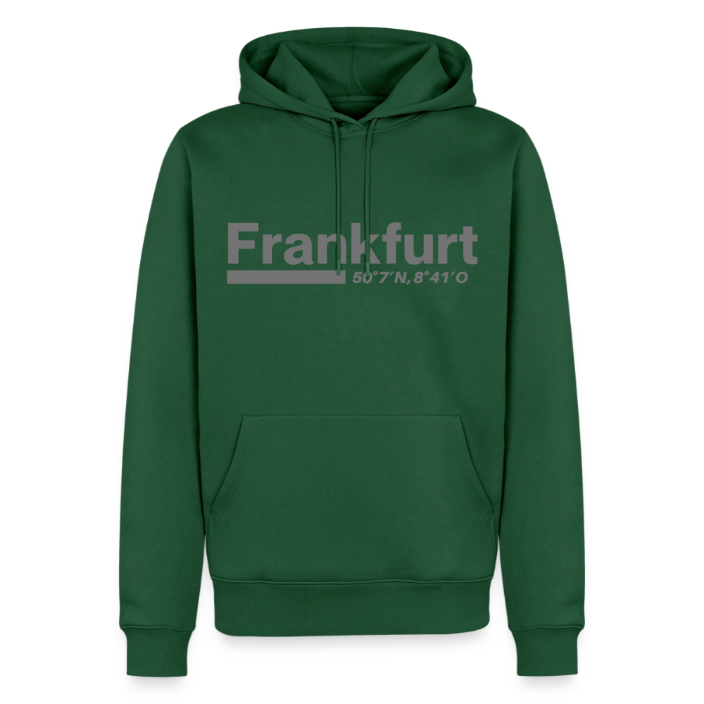 Hoodie Frankfurt (Main) "Bold GPS" - Flaschengrün