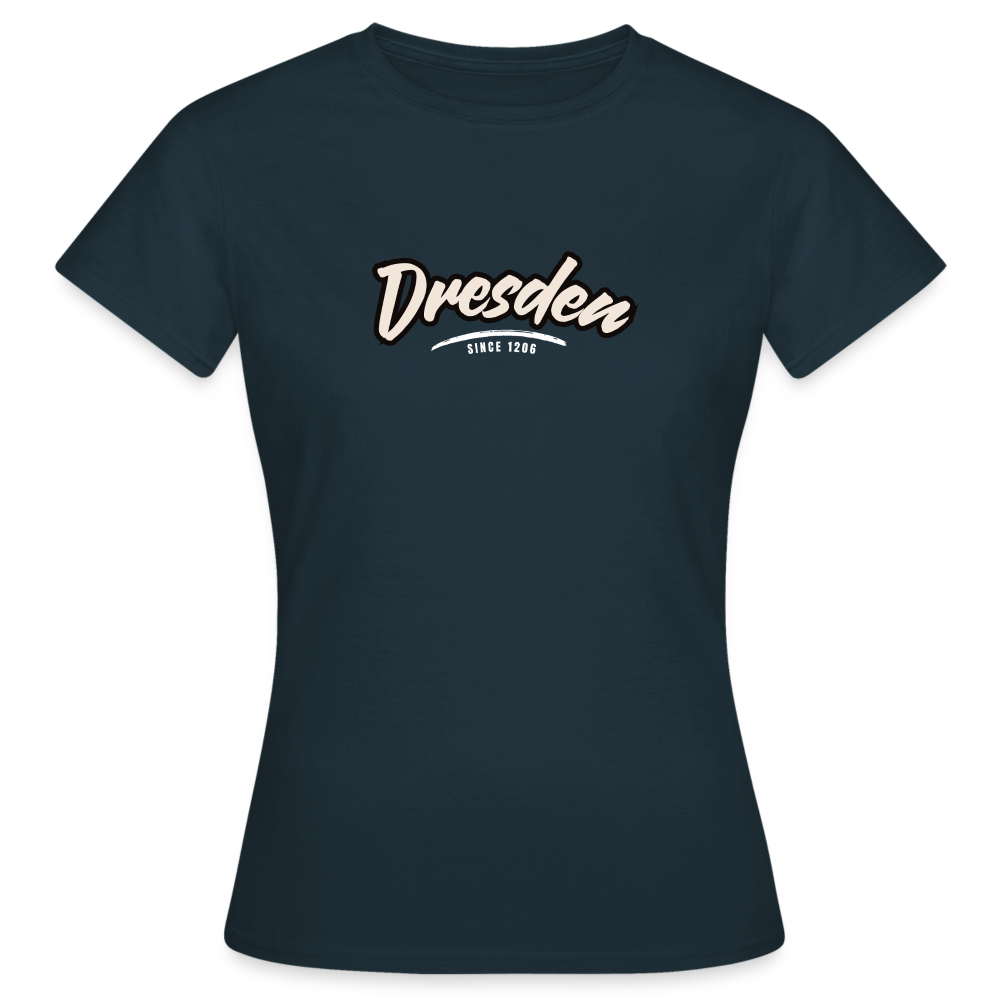 T-Shirt Ladies Dresden "Graffiti Tag White" - Navy