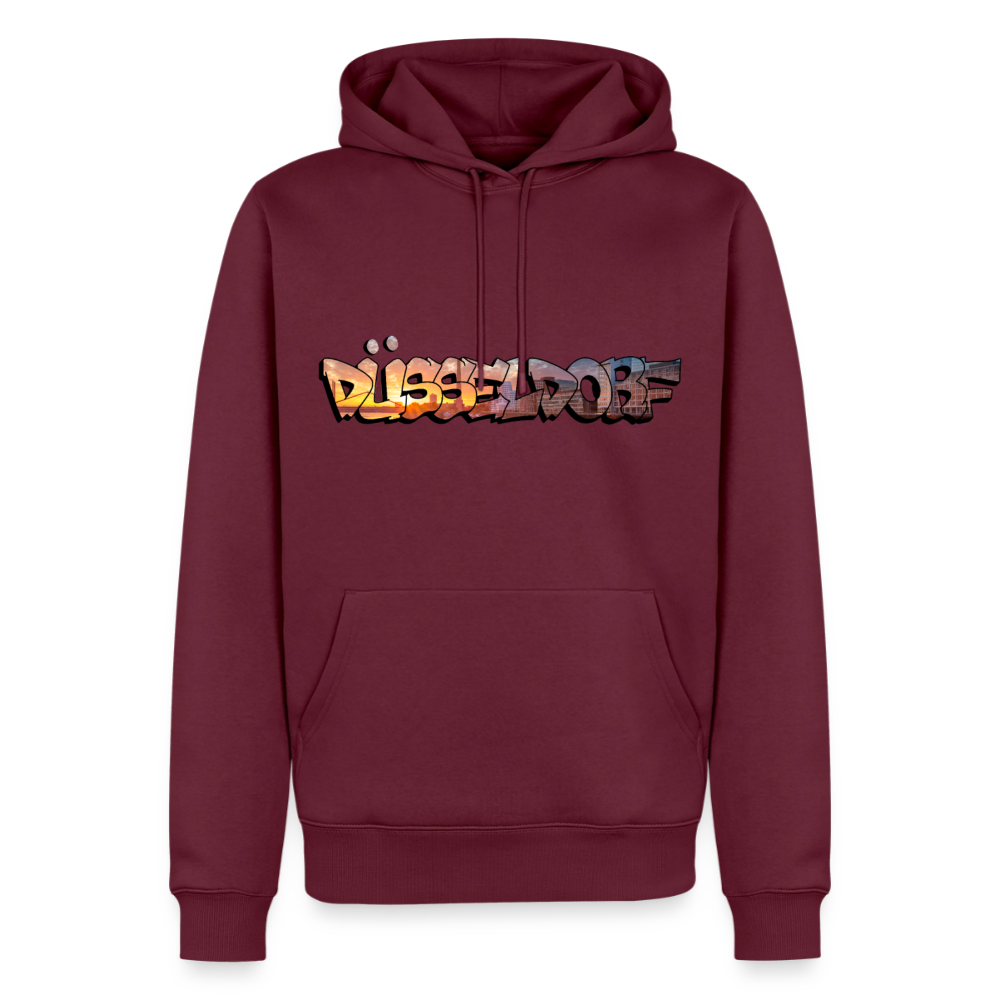 Hoodie Düsseldorf "Skyline Sunset" - Burgunderrot