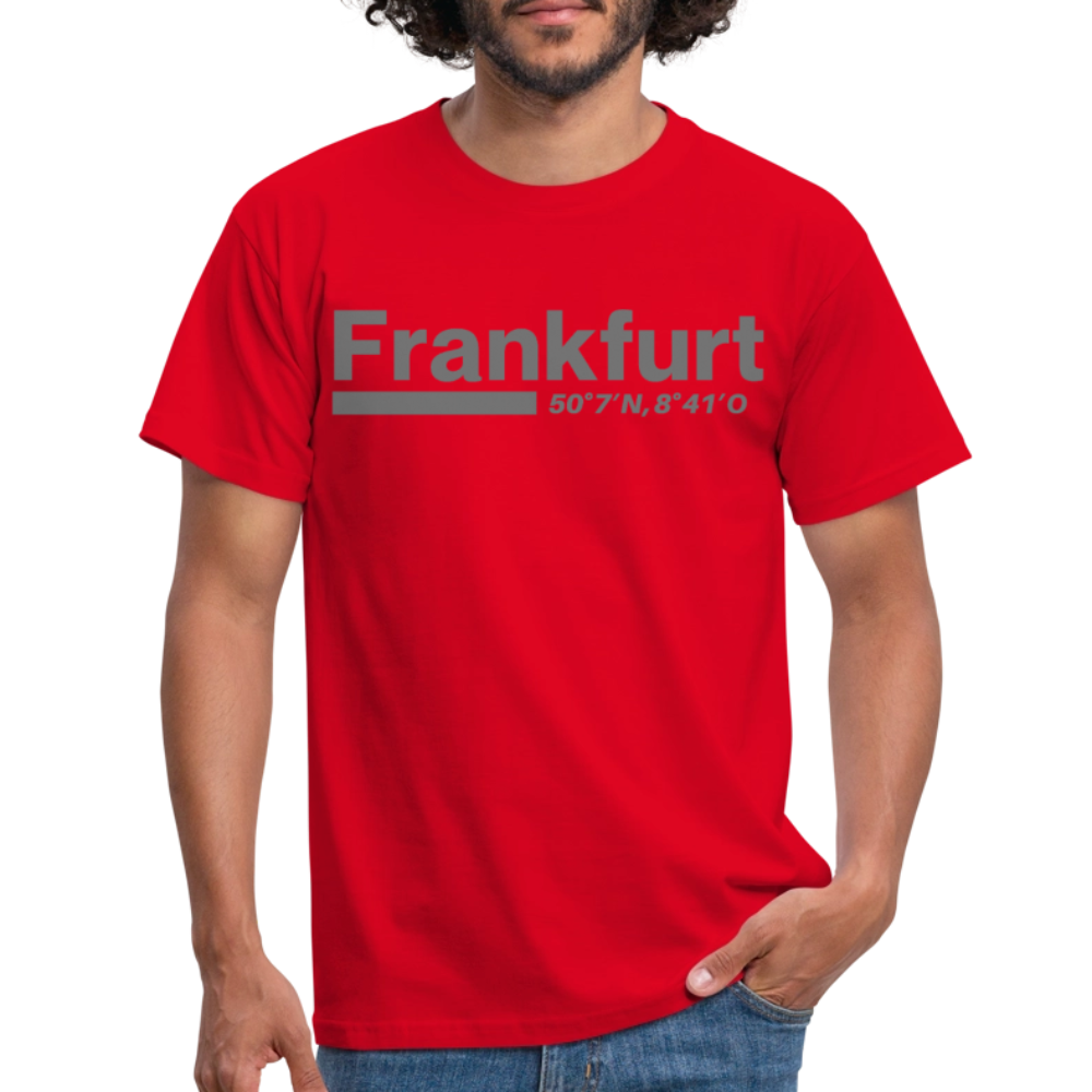 T-Shirt Frankfurt (Main) "Bold GPS" - Rot