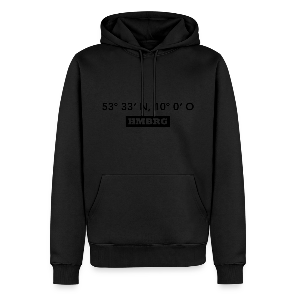Hoodie Hamburg "HMBRG GPS" Dark Edition - Schwarz