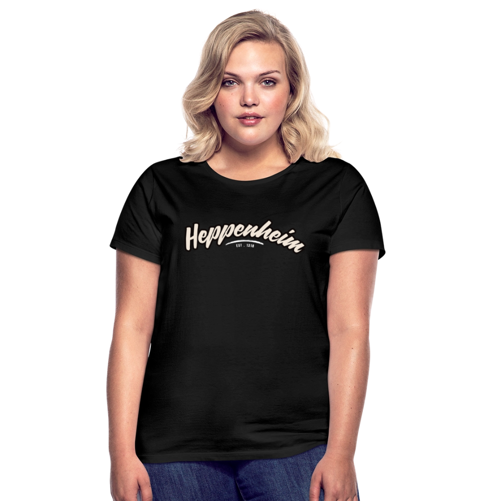 T-Shirt Ladies Heppenheim "Graffiti Tag White" - Schwarz
