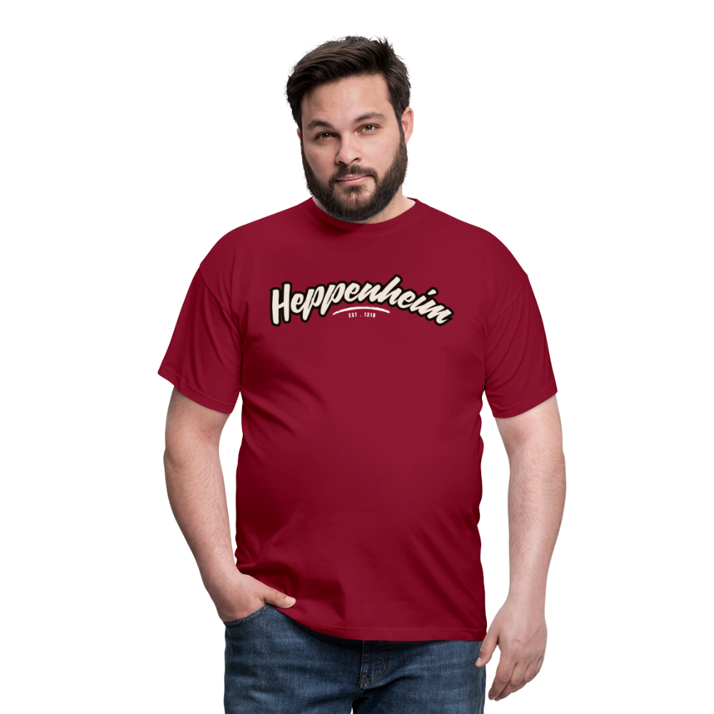 T-Shirt Heppenheim "Graffiti Tag White" - Ziegelrot