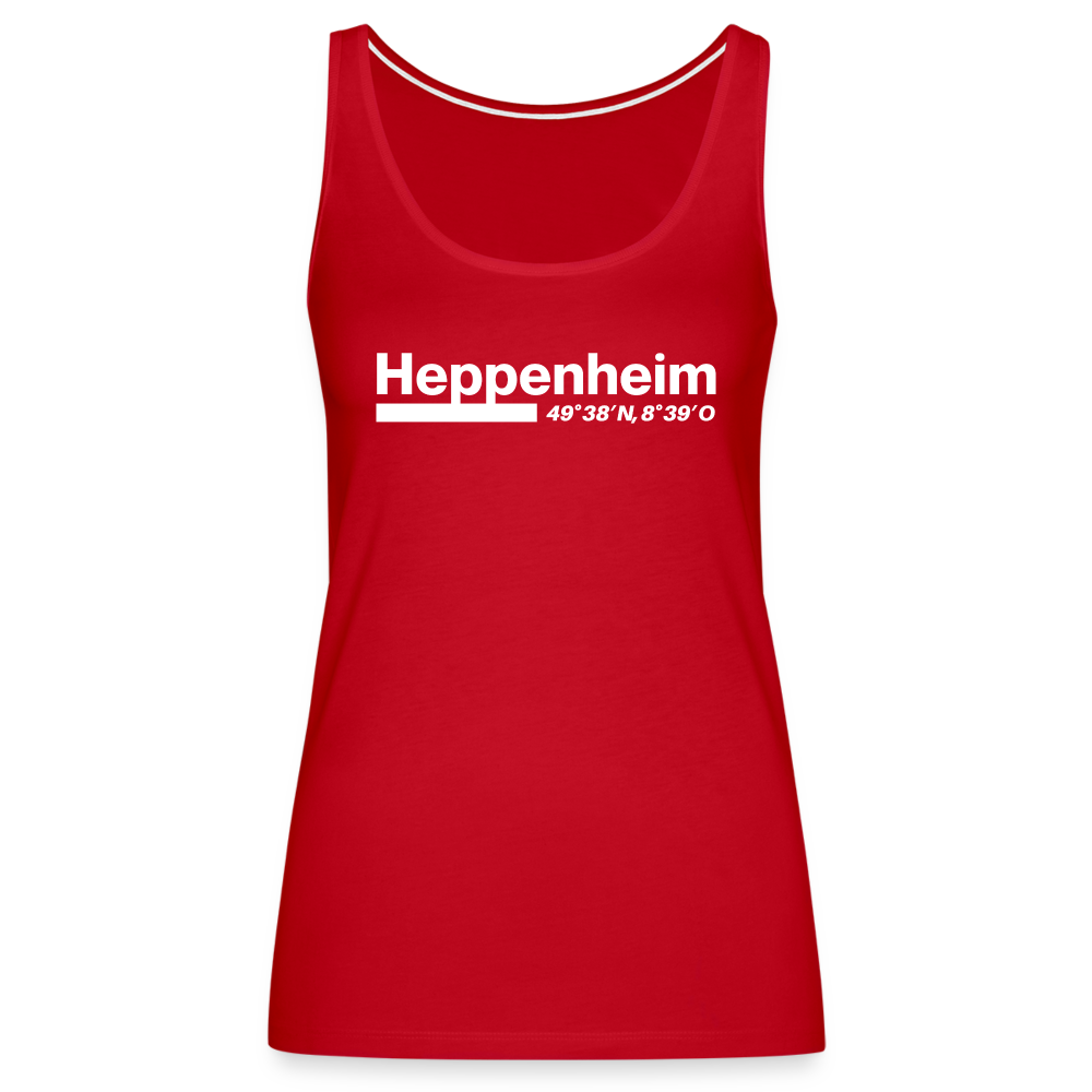 Tanktop Ladies Heppenheim "Bold GPS White" - Rot