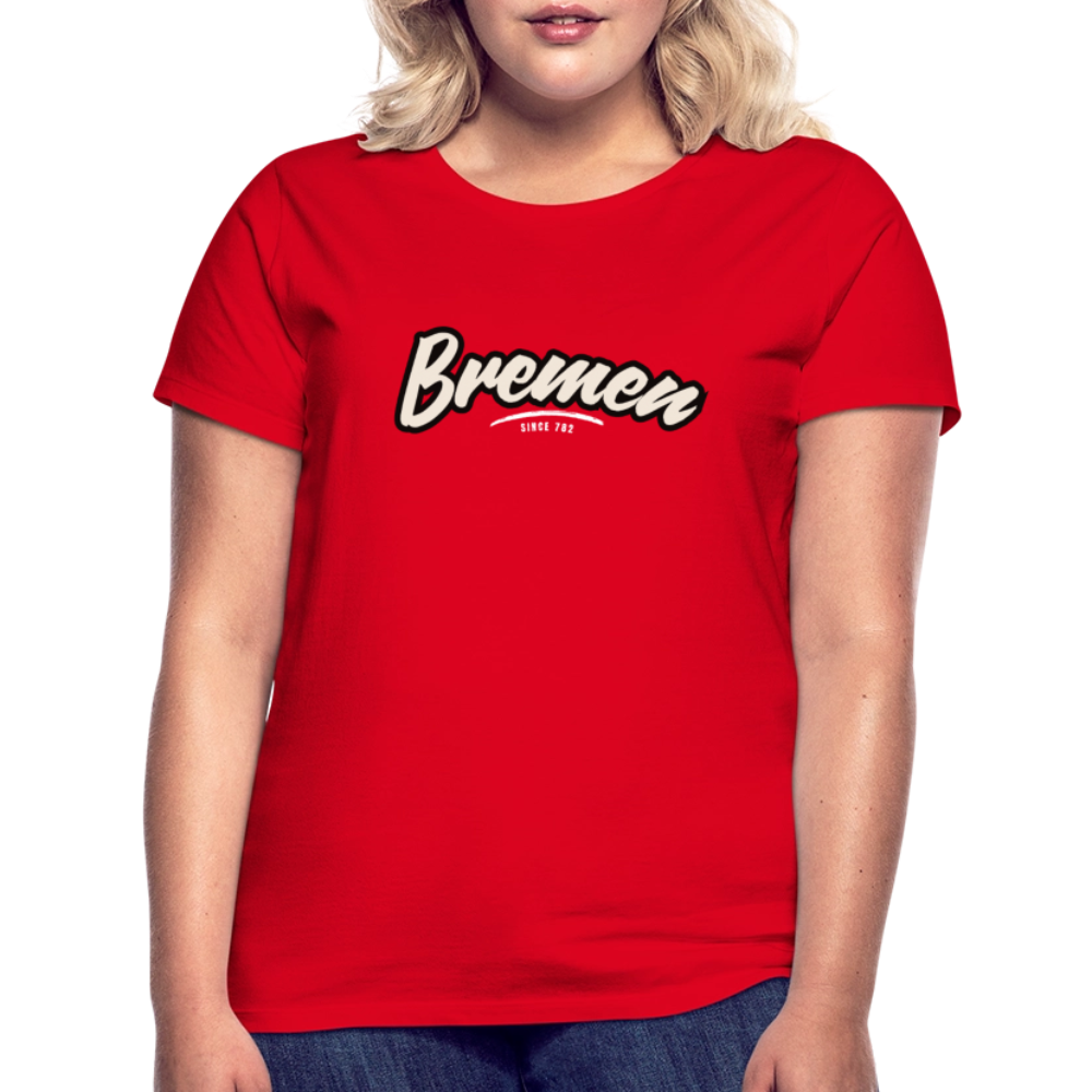 T-Shirt Ladies Bremen "Graffiti Tag White" - Rot