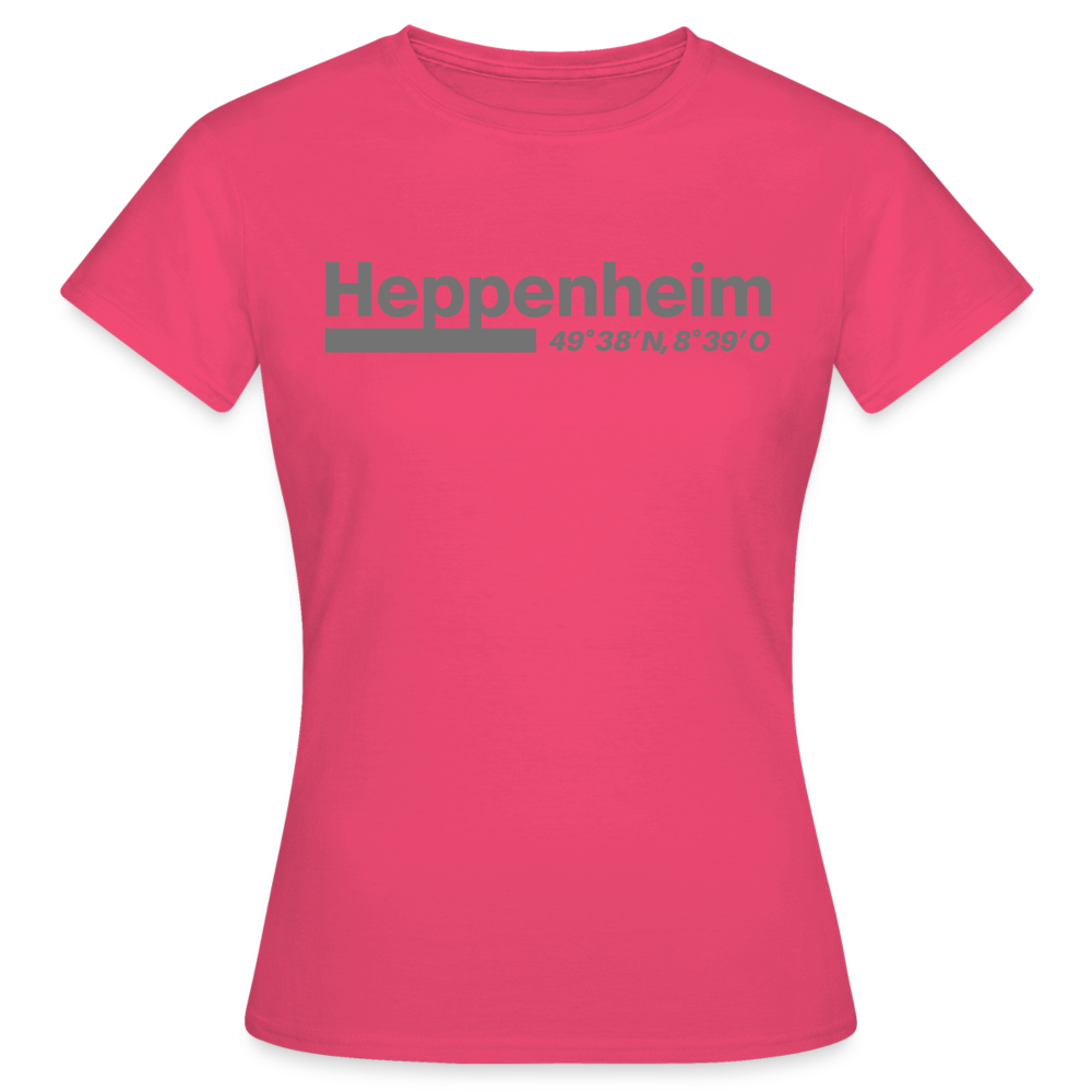 T-Shirt Ladies Heppenheim "Bold GPS" - Azalea