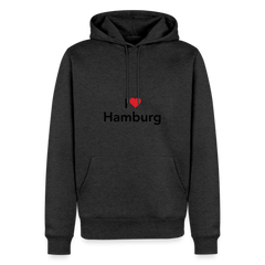 Hoodie "I Love Hamburg" Dark Edition - Anthrazit meliert