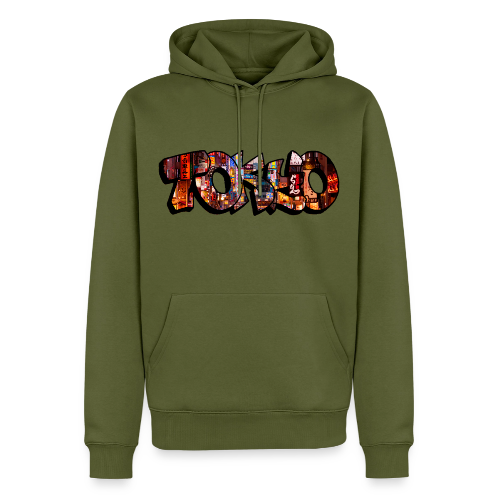 Hoodie Japan Graffiti "Tokyo" - Khaki