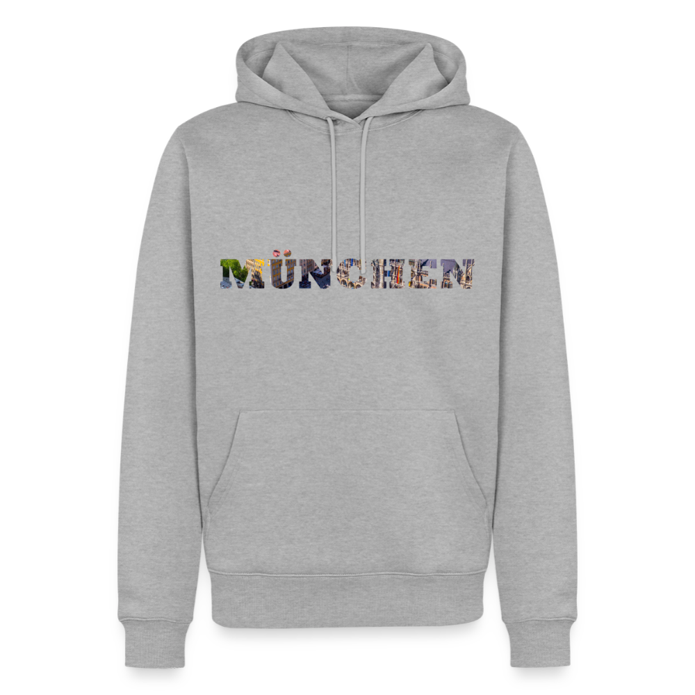 Hoodie München "Marienplatz Bold" - Grau meliert