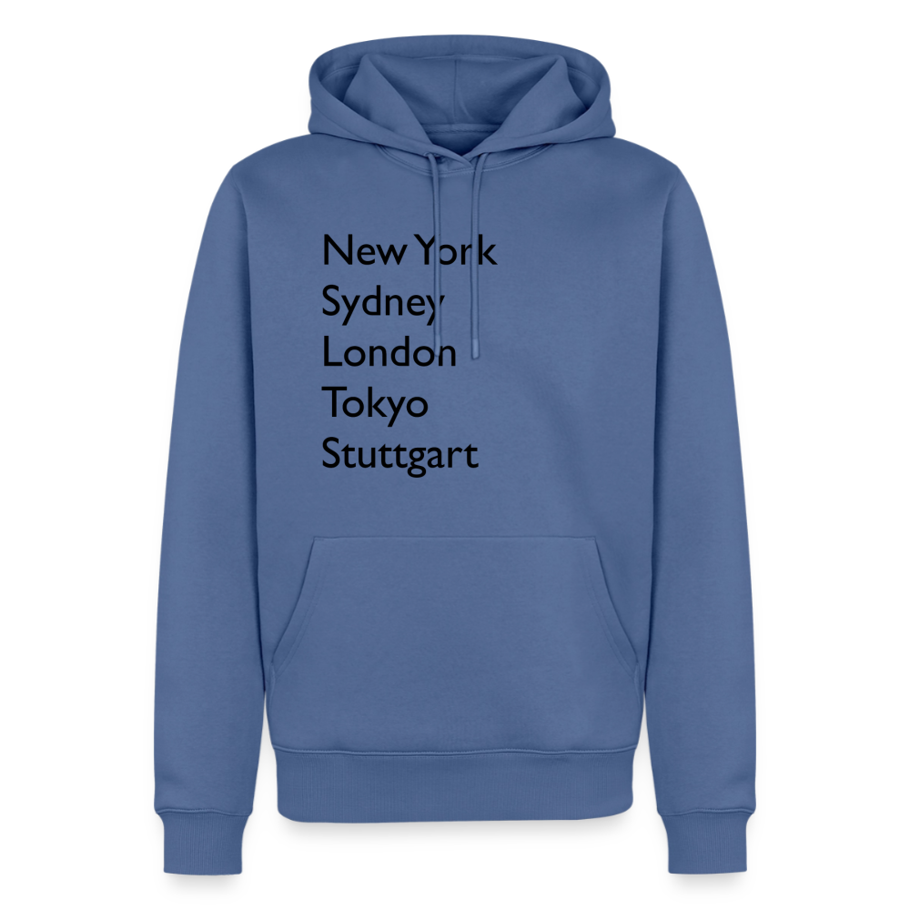 Hoodie Stuttgart "Metropolen Big" Dark Edition - Taubenblau