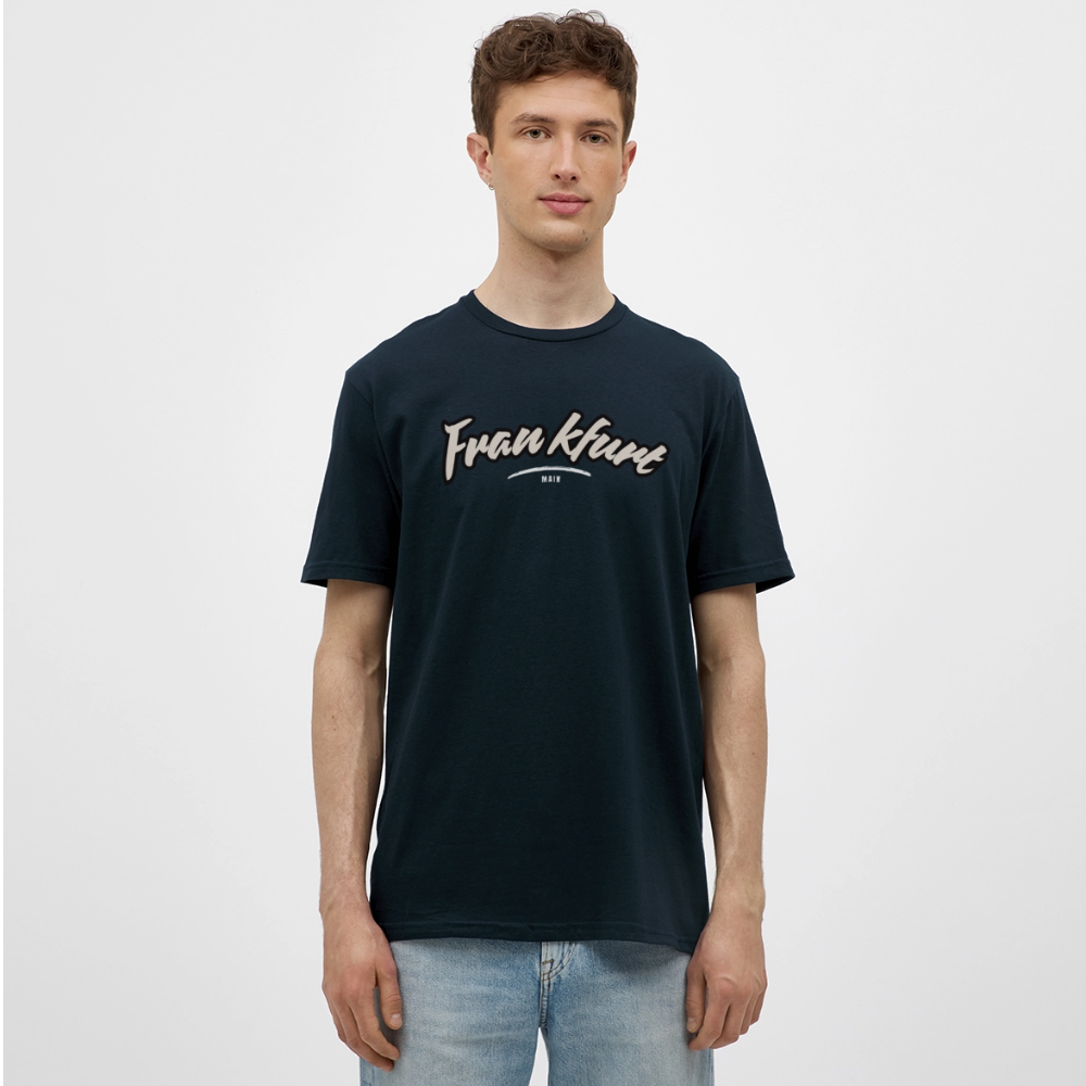 T-Shirt Frankfurt (Main) "Graffiti Tag White" - Navy