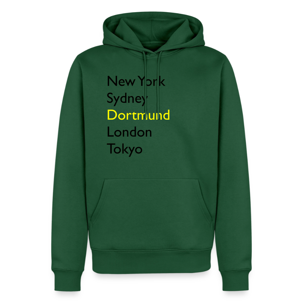 Hoodie Dortmund "Metropolen Big" Dark Edition - Flaschengrün