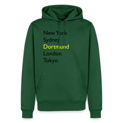 Hoodie Dortmund "Metropolen Big" Dark Edition - Flaschengrün