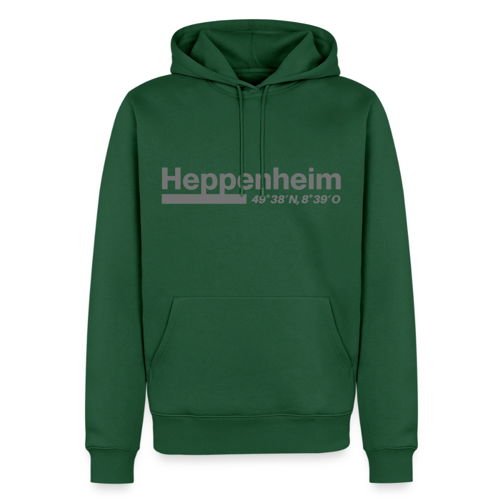 Hoodie Heppenheim "Bold GPS" - Flaschengrün