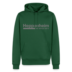 Hoodie Heppenheim "Bold GPS" - Flaschengrün