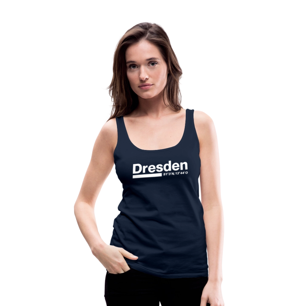 Tanktop Ladies Dresden "Bold GPS White" - Navy