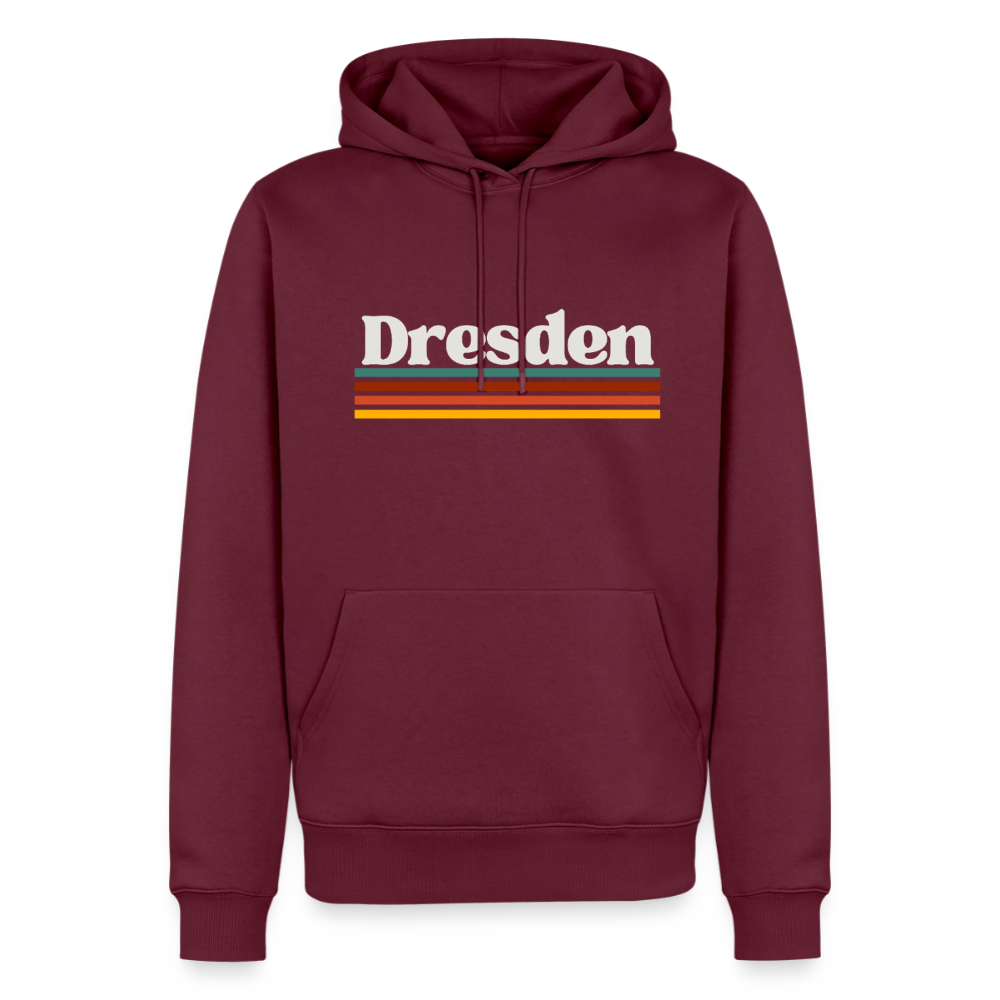 Hoodie Dresden "Retro" - Burgunderrot