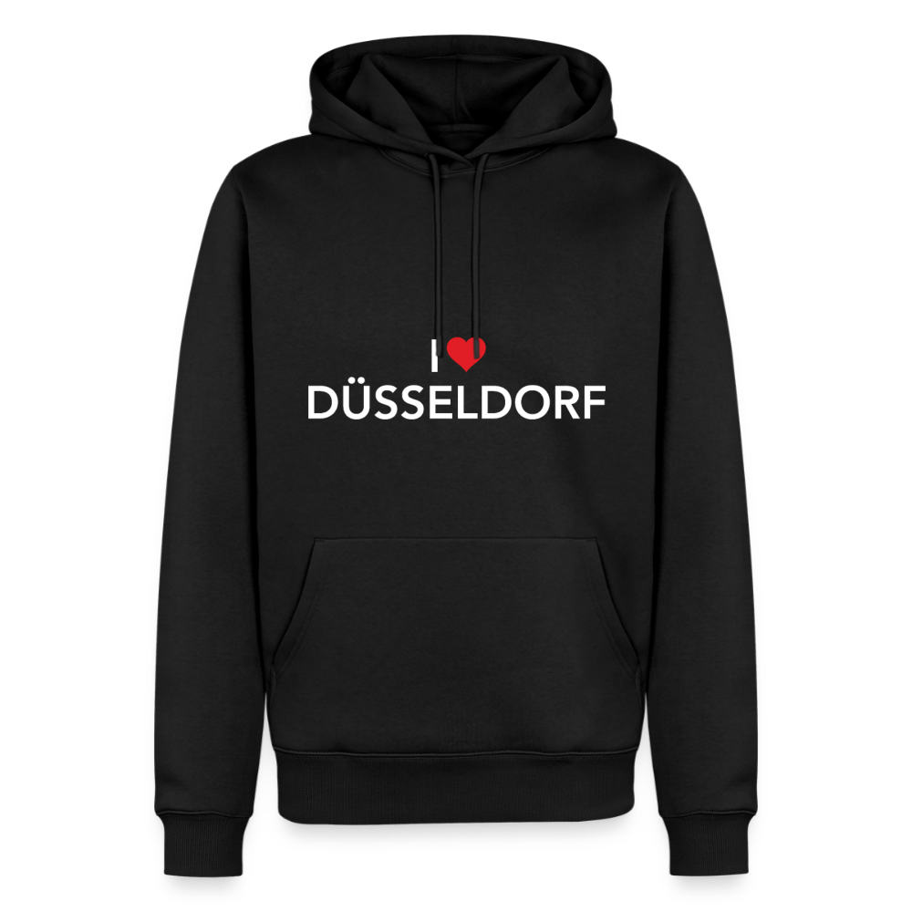 Hoodie "I Love Düsseldorf" Bright Edition - Schwarz
