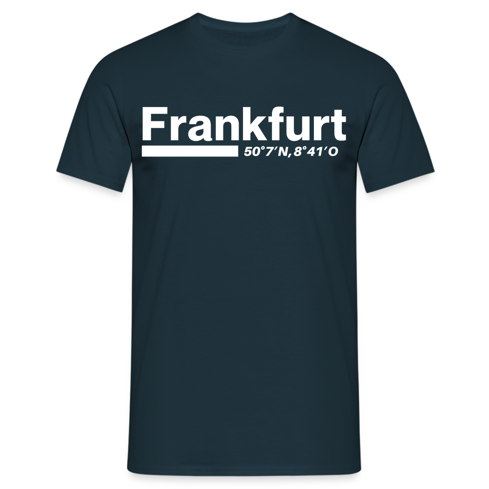T-Shirt Frankfurt (Main) "Bold GPS White" - Navy