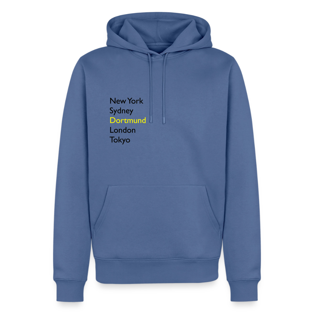 Hoodie Dortmund "Metropolen" Dark Edition - Taubenblau