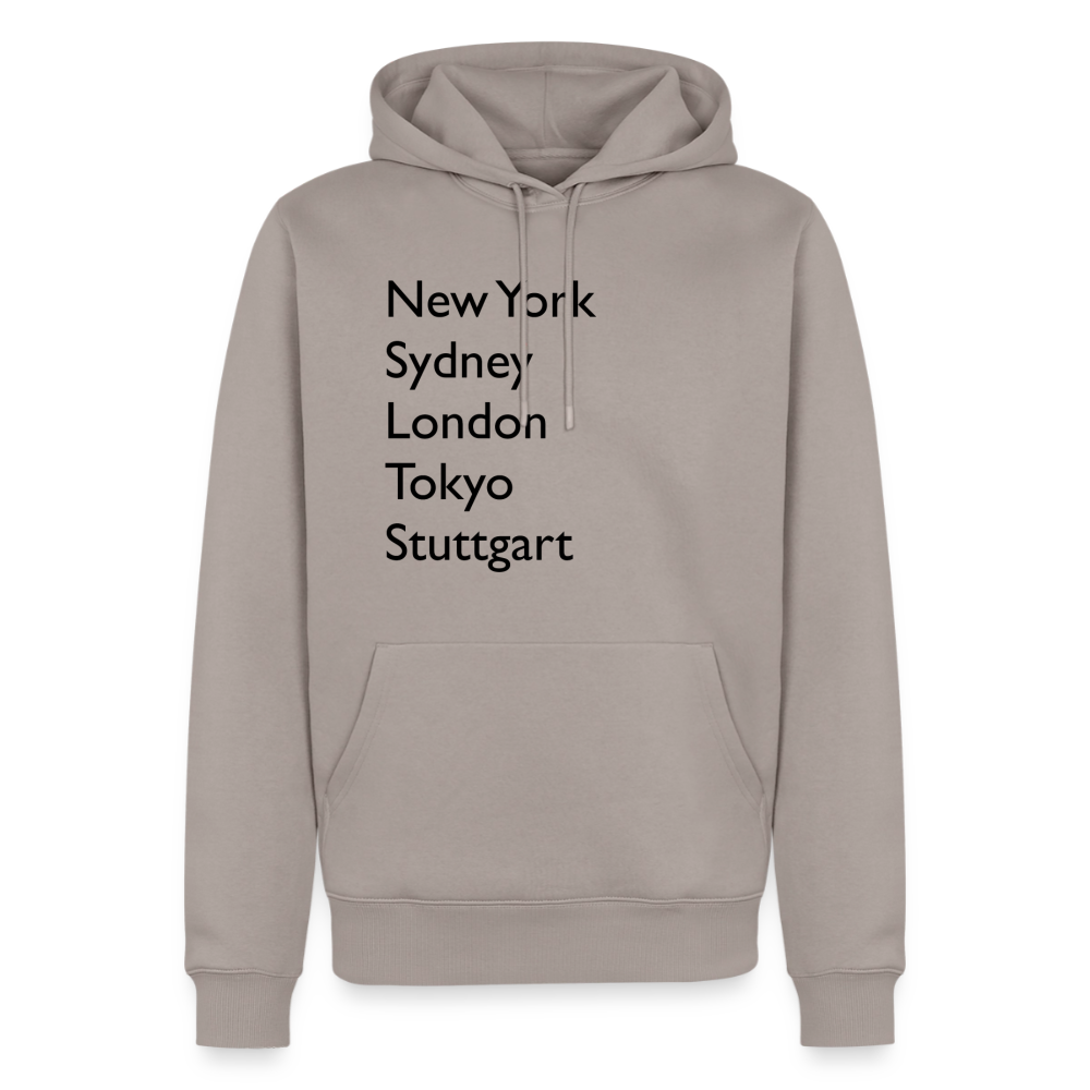 Hoodie Stuttgart "Metropolen Big" Dark Edition - Taupe