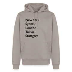 Hoodie Stuttgart "Metropolen Big" Dark Edition - Taupe