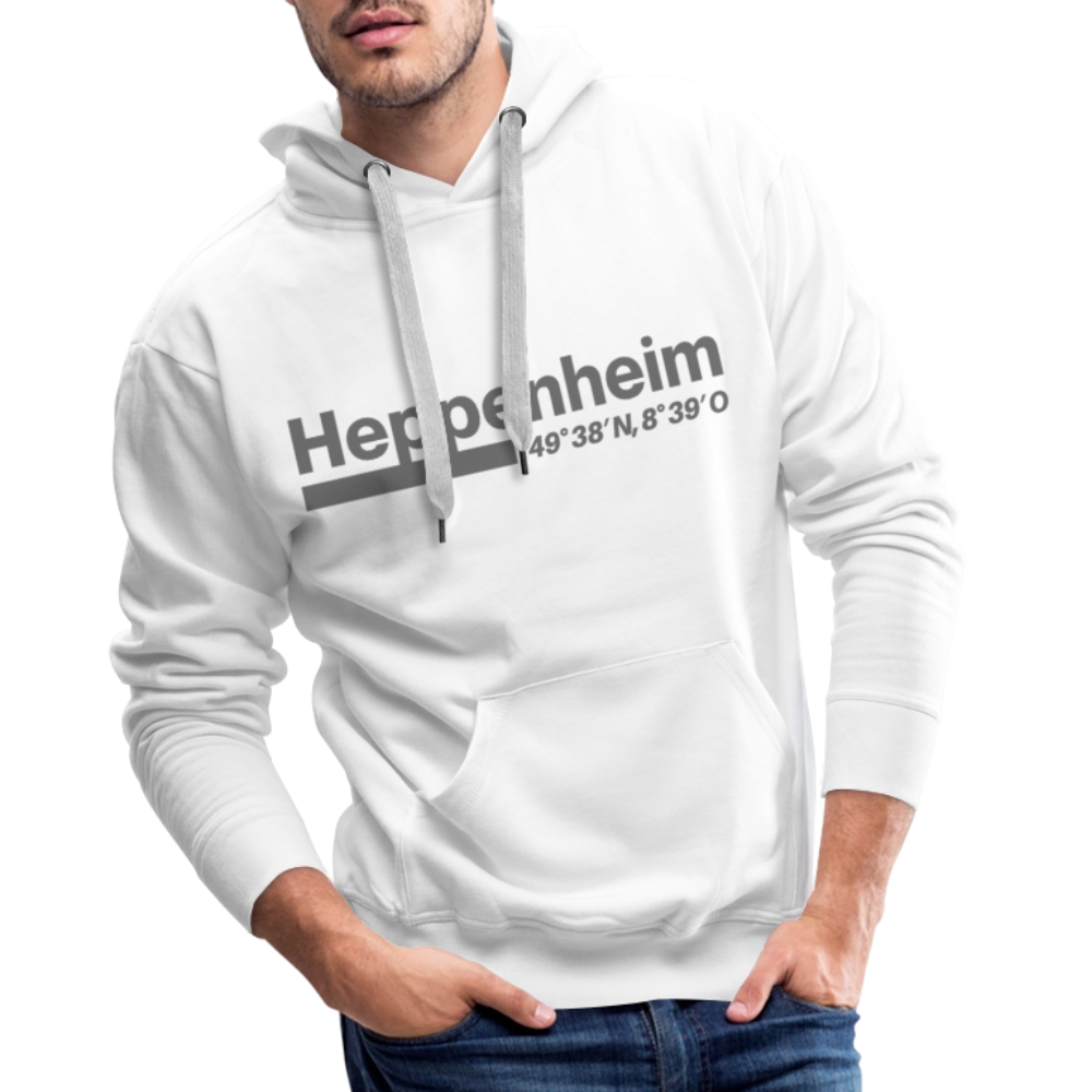 Hoodie Heppenheim "Bold GPS" - Weiß