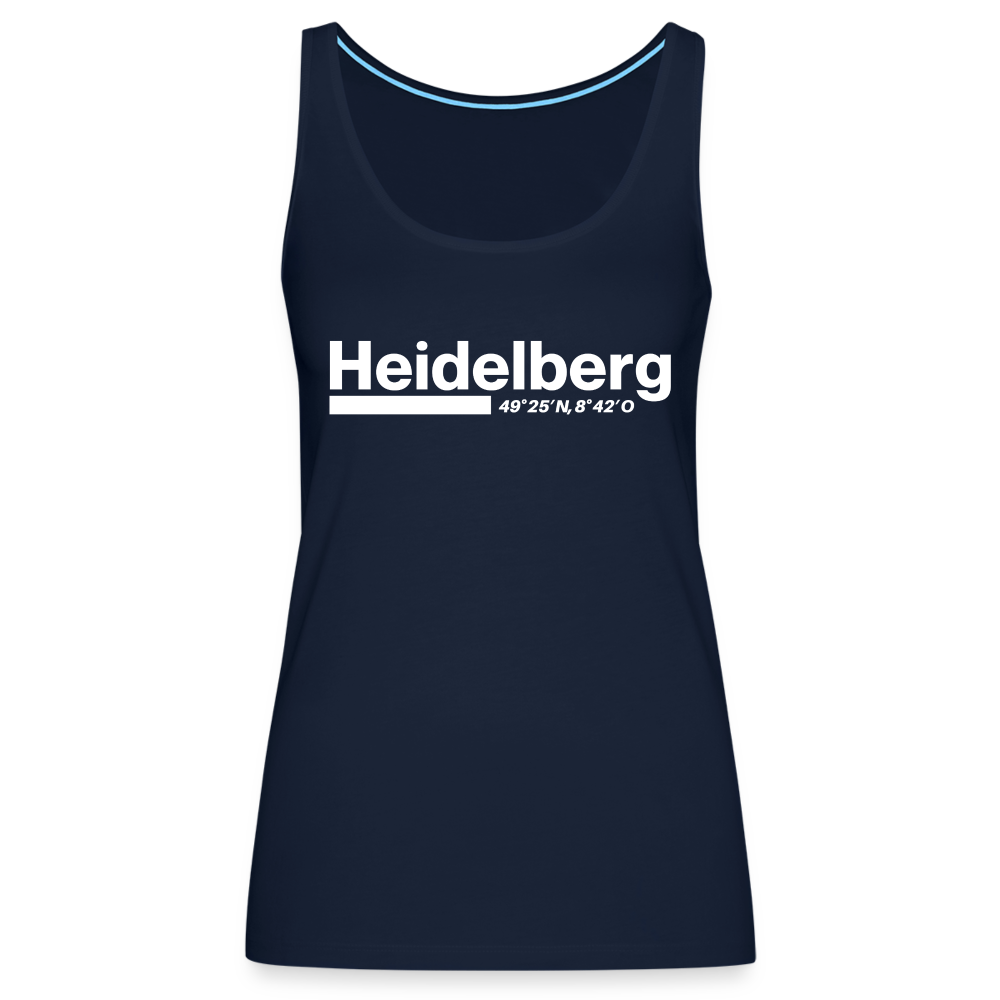 Tanktop Ladies Heidelberg "Bold GPS White" - Navy