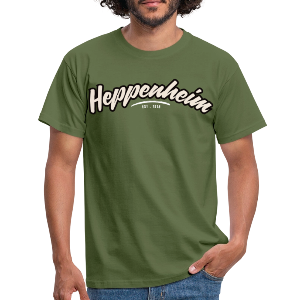 T-Shirt Heppenheim "Graffiti Tag White" - Militärgrün