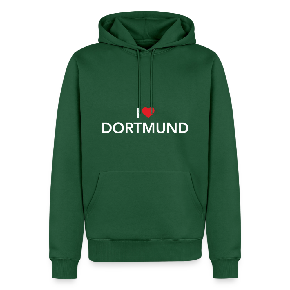Hoodie "I Love Dortmund" - Flaschengrün