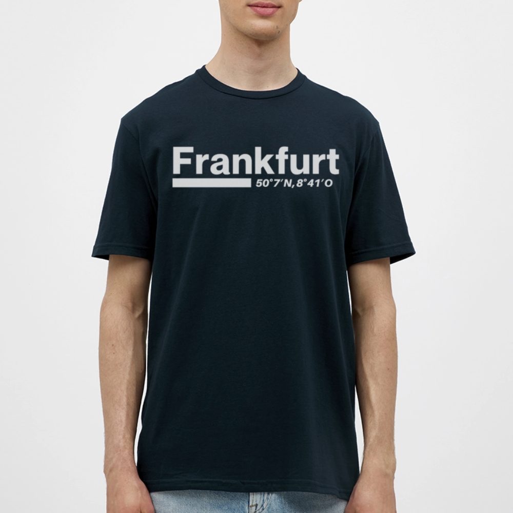 T-Shirt Frankfurt (Main) "Bold GPS White" - Navy