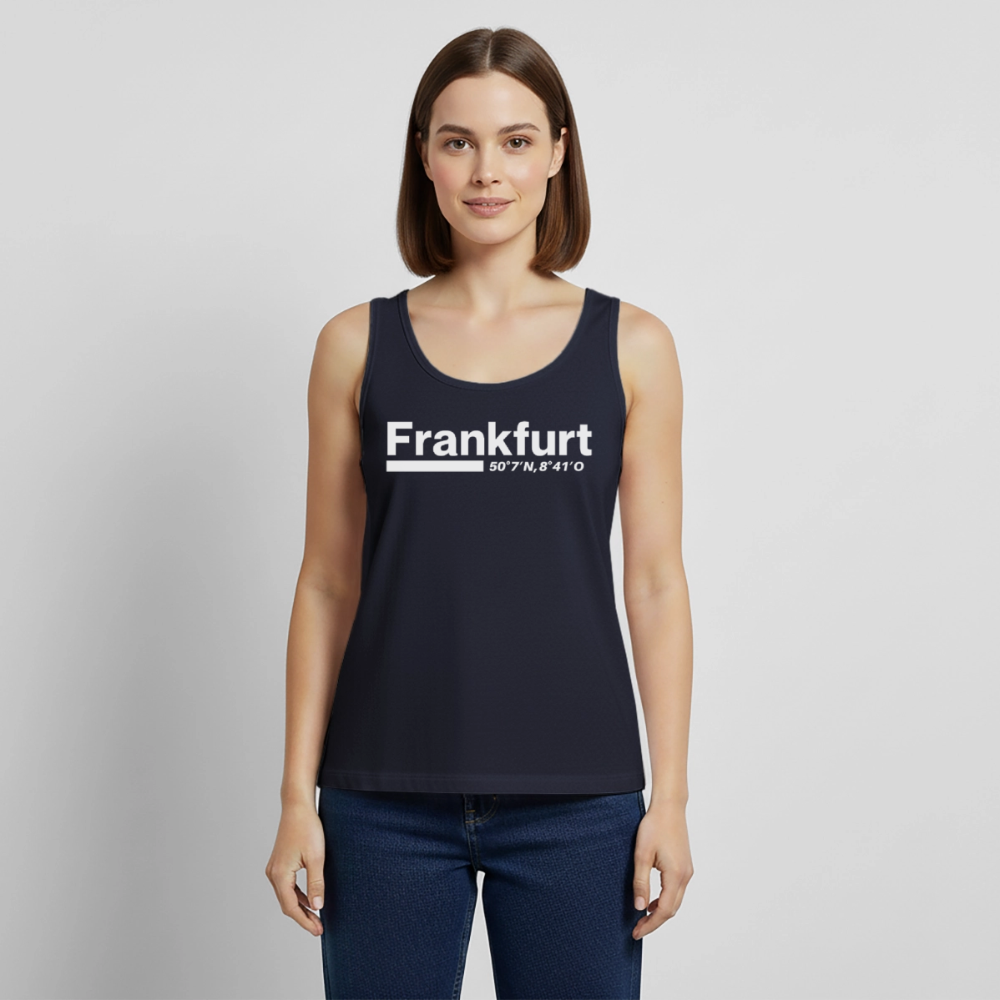 Tanktop Ladies Frankfurt (Main) "Bold GPS White" - Navy