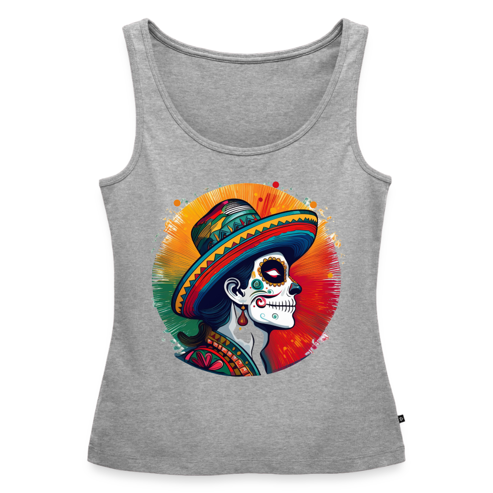 Tanktop Ladies Mexico "La Catrina Side" - Grau meliert