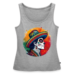 Tanktop Ladies Mexico "La Catrina Side" - Grau meliert