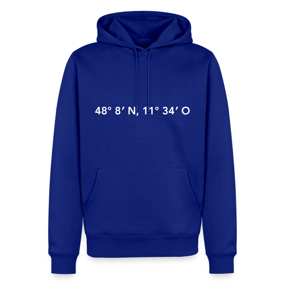 Hoodie München "GPS" Bright Edition - Royalblau