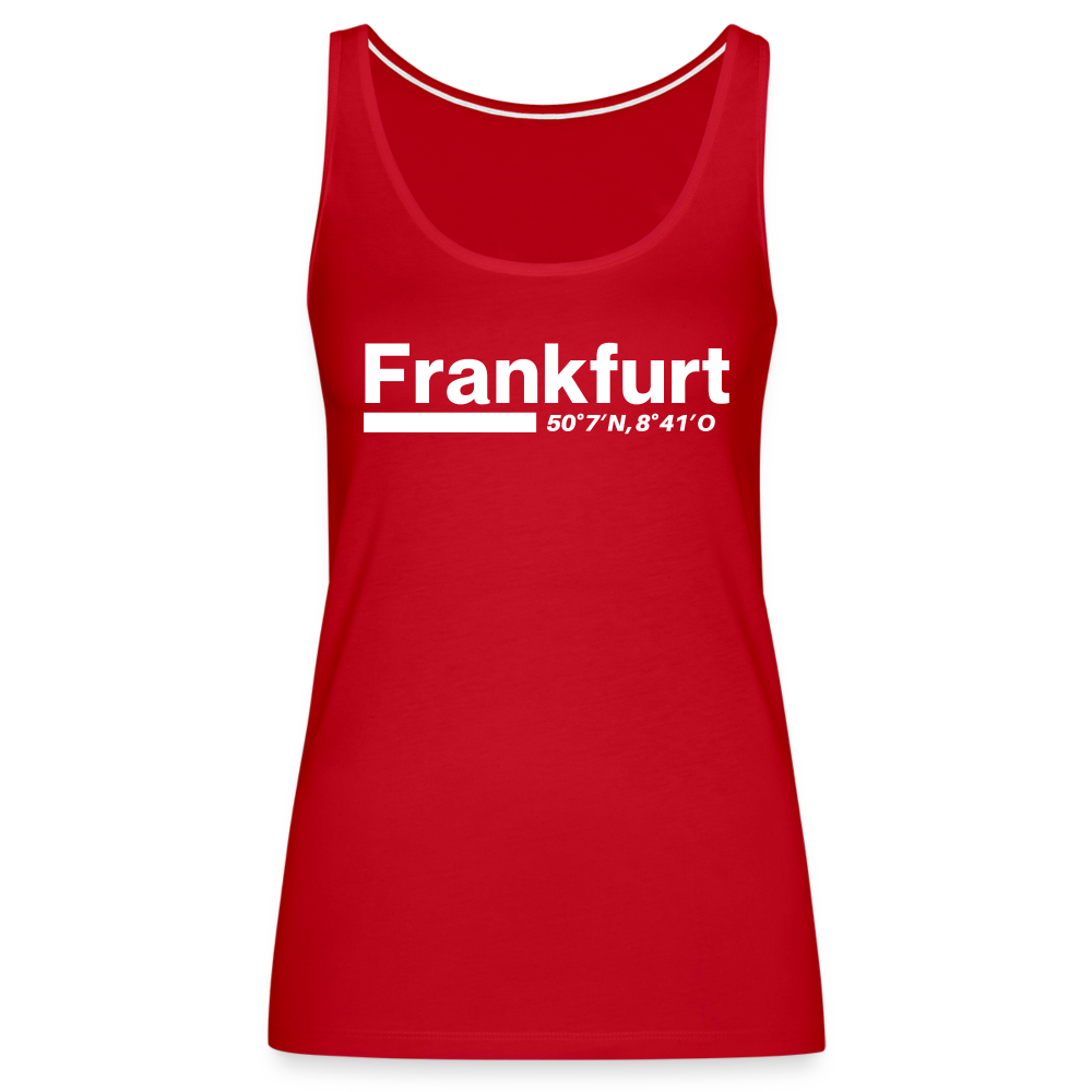 Tanktop Ladies Frankfurt (Main) "Bold GPS White" - Rot