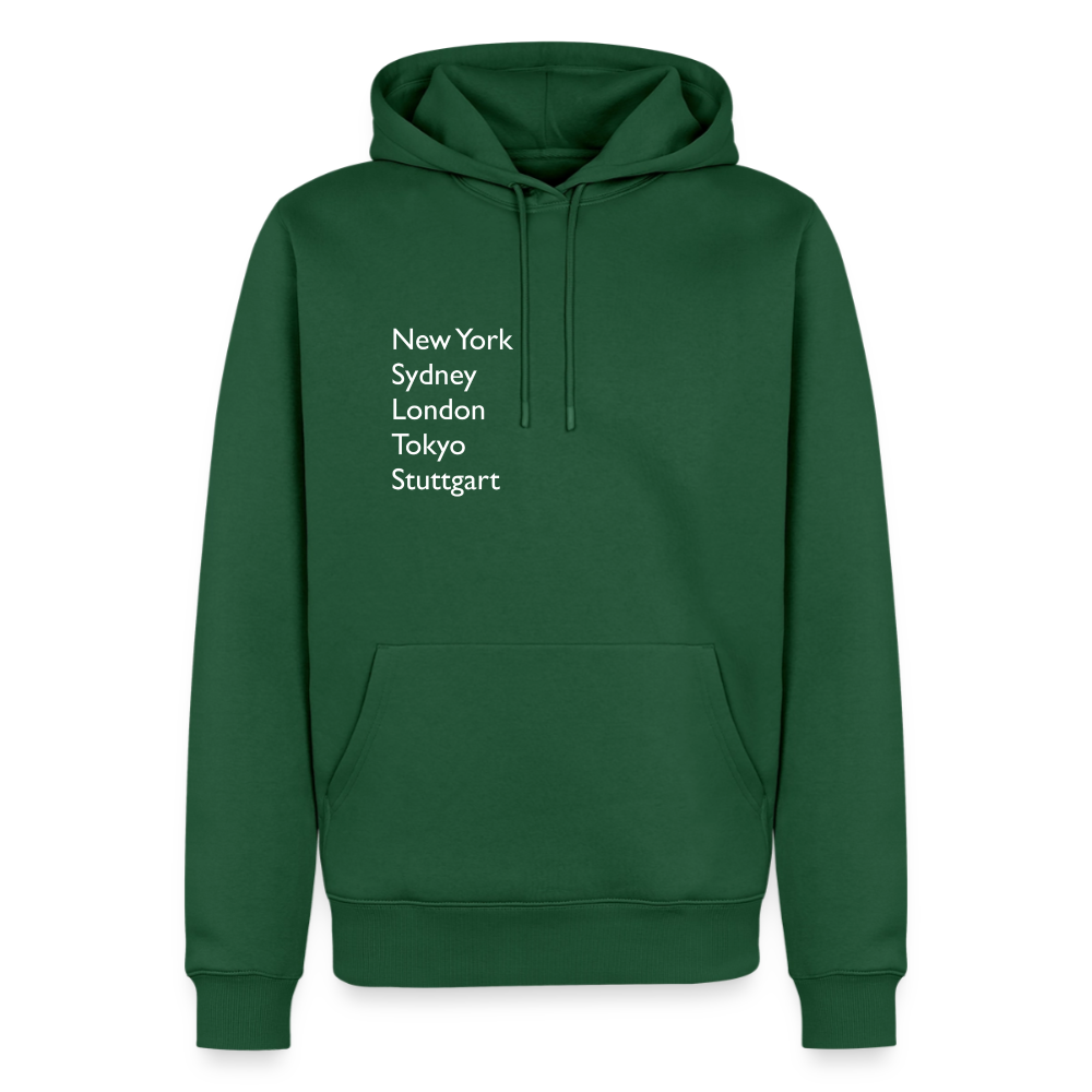 Hoodie Stuttgart "Metropolen" Bright Edition - Flaschengrün