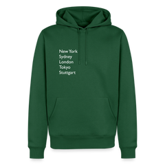 Hoodie Stuttgart "Metropolen" Bright Edition - Flaschengrün