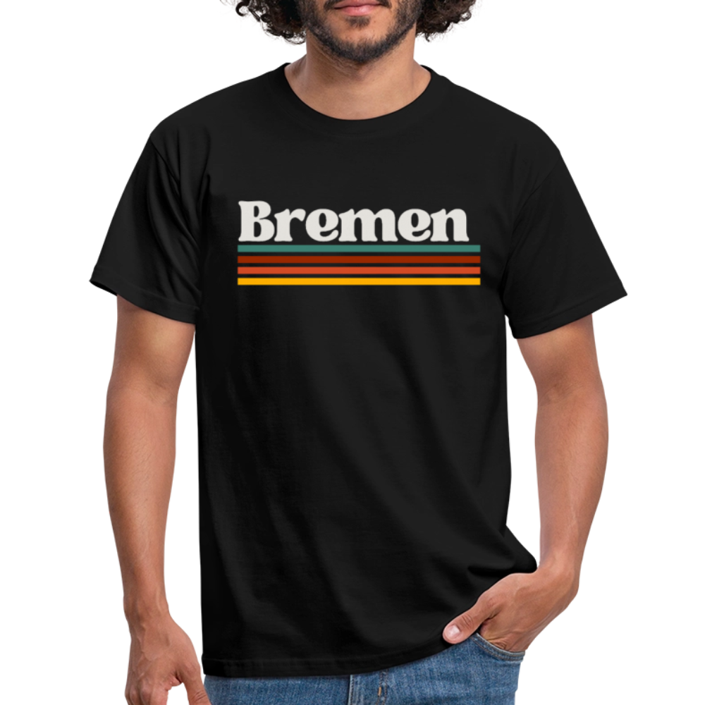 T-Shirt Bremen "Retro" - Schwarz