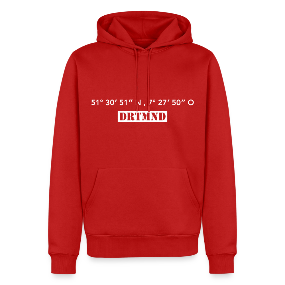 Hoodie Dortmund "DRTMND GPS" Bright Edition - Rot
