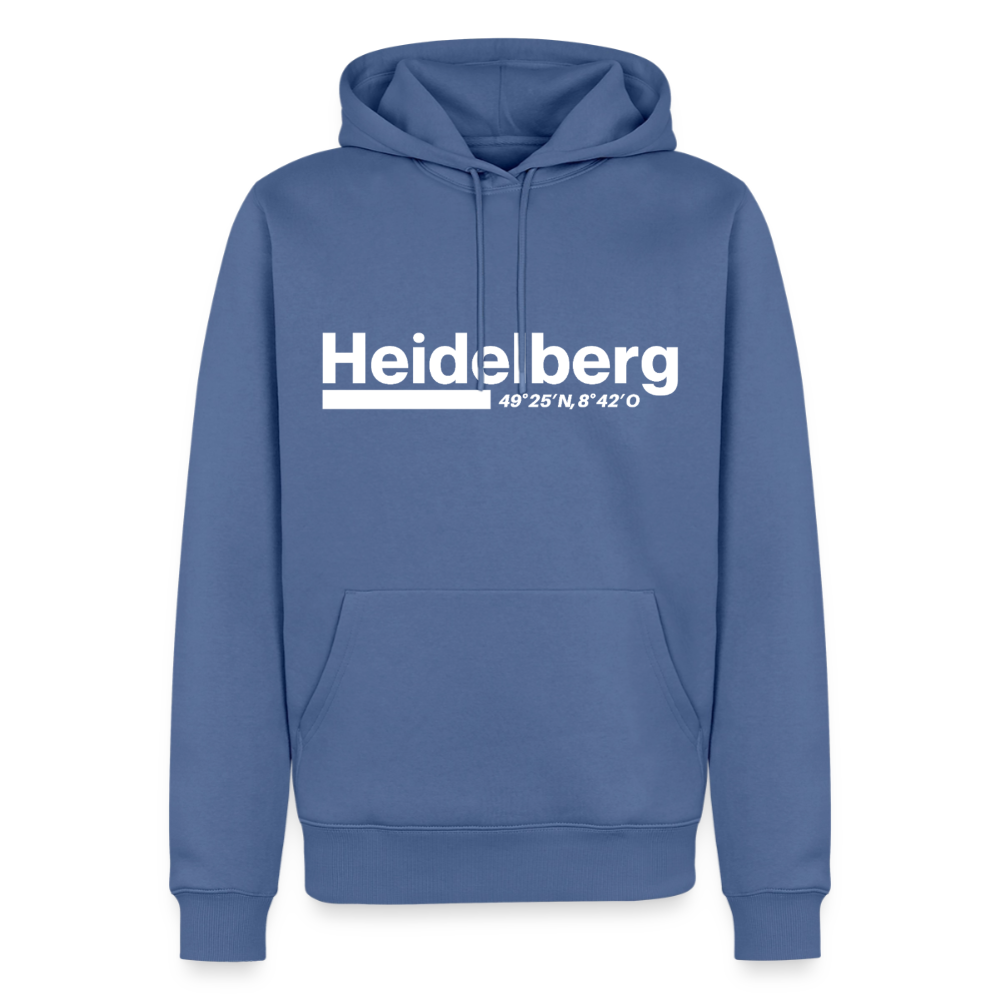 Hoodie Heidelberg "Bold GPS White" - Taubenblau