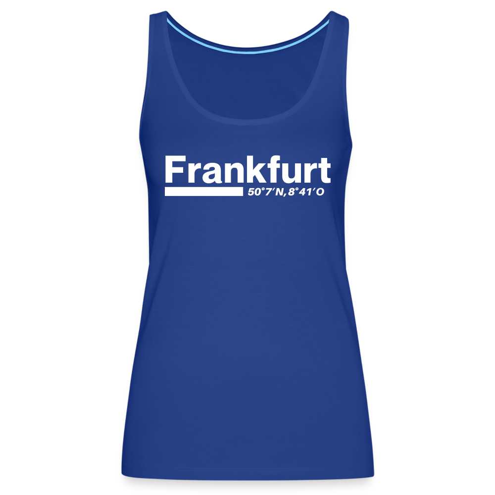 Tanktop Ladies Frankfurt (Main) "Bold GPS White" - Königsblau