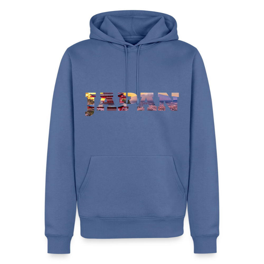 Hoodie Japan "Bold Panorama" - Taubenblau