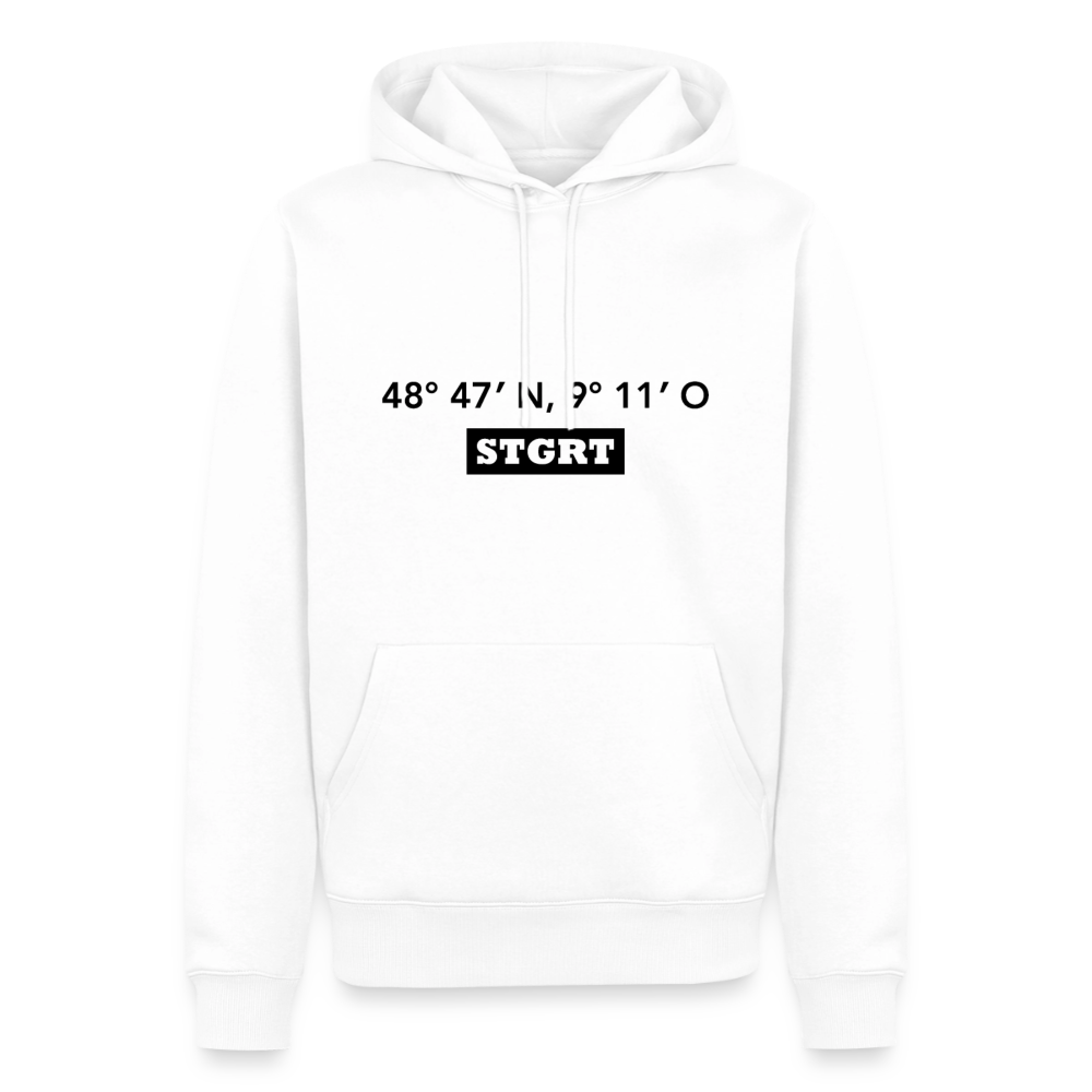 Hoodie Stuttgart "STGRT GPS" Dark Edition - Weiß