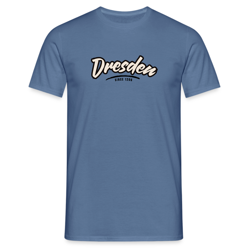 T-Shirt Dresden "Graffiti Tag" - Taubenblau 