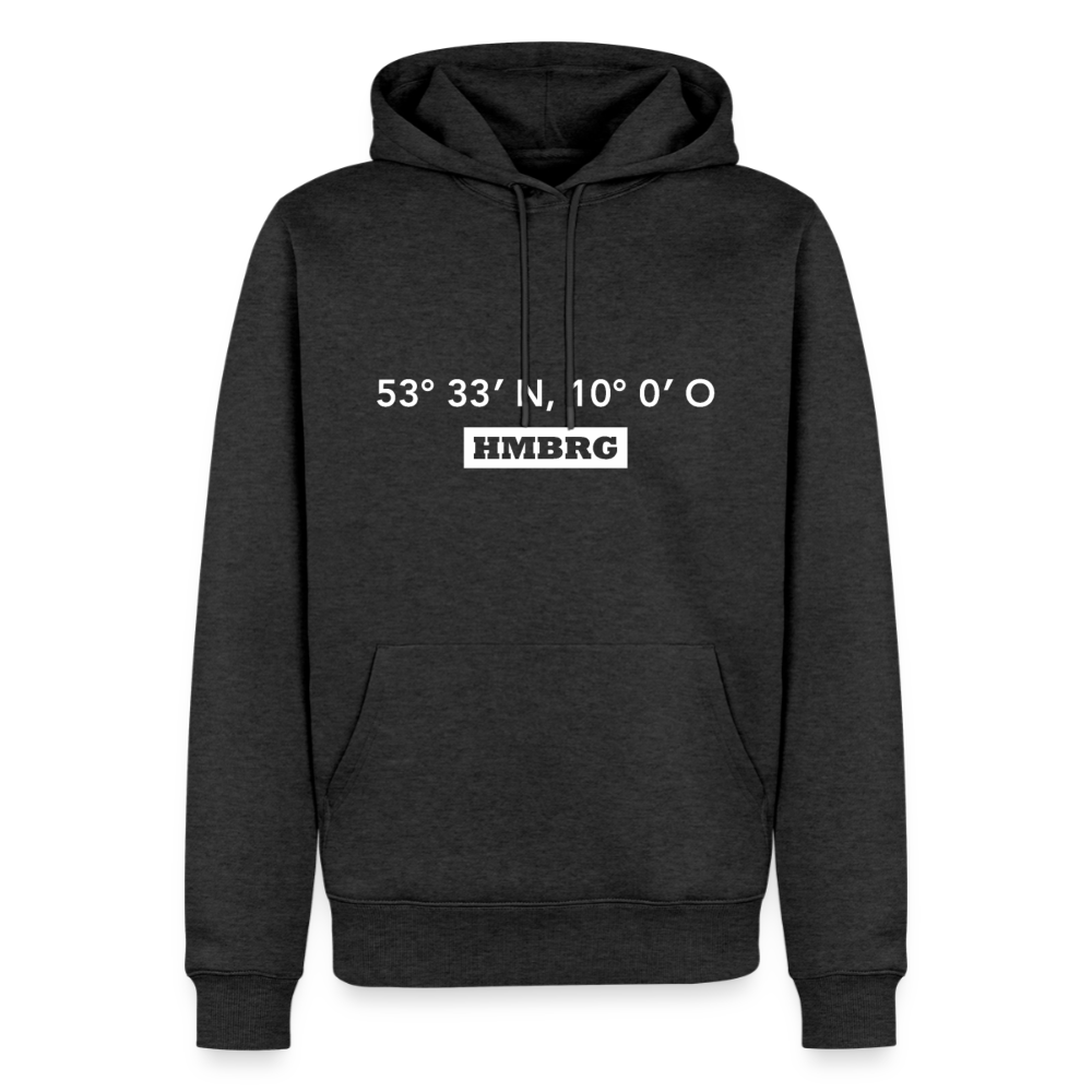 Hoodie Hamburg "HMBRG GPS" Bright Edition - Anthrazit meliert